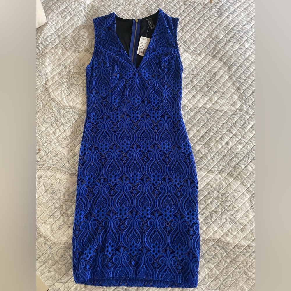 Forever 21 - blue dress knee length, M